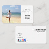 フォトモダンフィットネスヨガインストラクターインフルエンサー 名刺 (正面/裏面)