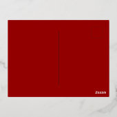 フォトモダンフォイルハートバレンタインデーのカード 箔シーズンポストカード (裏面)