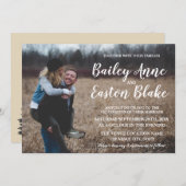 フォトモダンフォレストウッズ結婚ナチュラル 招待状 (正面/裏面)