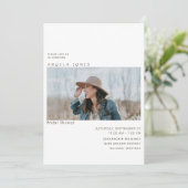 フォトモダンブライダルホワイト招待状 招待状 (スタンド正面)