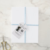 フォトモダンヘアサロンスモールビジネスQRコード ギフトタグ (より糸付き)