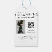 フォトモダンヘアサロンスモールビジネスQRコード ギフトタグ (裏面)