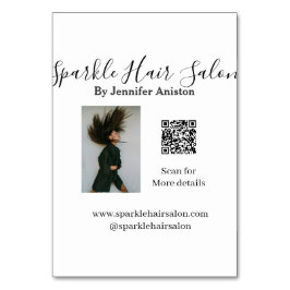 フォトモダンヘアサロンスモールビジネスQRコード テーブルナンバー