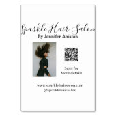 フォトモダンヘアサロンスモールビジネスQRコード テーブルナンバー (裏面)