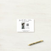 フォトモダンヘアサロンスモールビジネスQRコード ポストイット (デスク上)