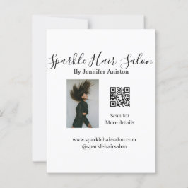 フォトモダンヘアサロンスモールビジネスQRコード ポストカード