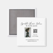 フォトモダンヘアサロンスモールビジネスQRコード マグネット (正面/裏面)