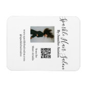 フォトモダンヘアサロンスモールビジネスQRコード マグネット (横)