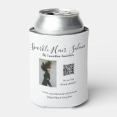 フォトモダンヘアサロンスモールビジネスQRコード 缶クーラー (缶正面)