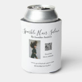 フォトモダンヘアサロンスモールビジネスQRコード 缶クーラー (缶裏面)