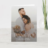 フォトモダンラオーバーメ結婚ッセージ サンキューカード (正面)