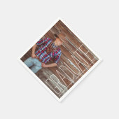 フォトモダン卒業式パーティー紙ナプキンス スタンダードカクテルナプキン (角)