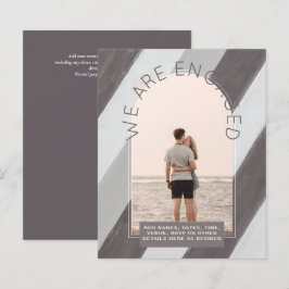 フォトモダン婚約招待状 – 混色