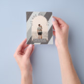 フォトモダン婚約招待状 – 混色 チラシ (手)