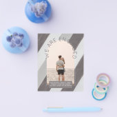 フォトモダン婚約招待状 – 混色 チラシ (シングル)