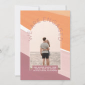 フォトモダン婚約招待状 – 混色 招待状 (正面)