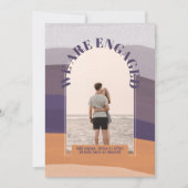 フォトモダン婚約招待状 – 混色 招待状 (正面)