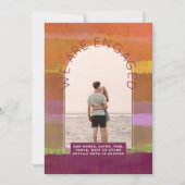 フォトモダン婚約招待状 – 混色 招待状 (正面)