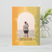 フォトモダン婚約招待状 – 混色 招待状 (スタンド正面)