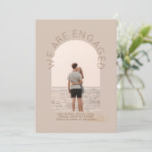 フォトモダン婚約招待状 – 混色 招待状 (スタンド正面)