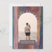 フォトモダン婚約招待状 – 混色 招待状 (正面)