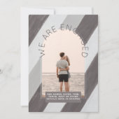 フォトモダン婚約招待状 – 混色 招待状 (正面)