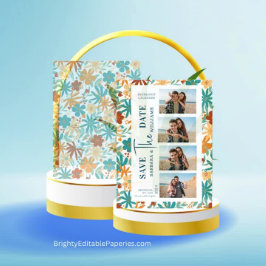 フォトモダン抽象芸術ワイルドフラワーブライトアート セーブザデート