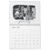 フォトモダン抽象芸術（白黒）  カレンダー (1月 2027)