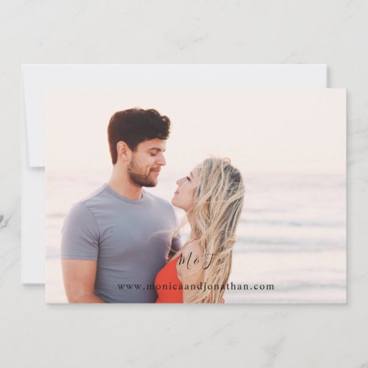 フォトモダン横書き結婚4 招待状 (裏面)