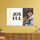 フォトモダン白黒レッド金ゴールドジョイフルホリデー キャンバスプリント (インサイチュ (リビング))