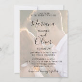 フォトモダン結婚式招待状スエレガントクリプト 招待状 (正面)