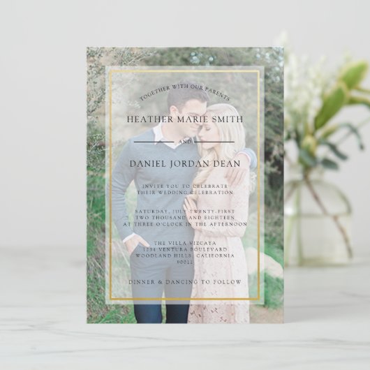 フォトモダン結婚式招待状 招待状 (スタンド正面)