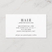 フォトモダン美容師ヘアデコレーション 名刺 (裏面)
