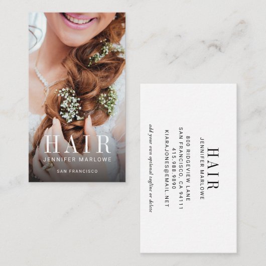 フォトモダン美容師ヘアデコレーション 名刺 (正面/裏面)