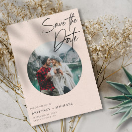 フォトモダン赤面ピンク セーブザデート