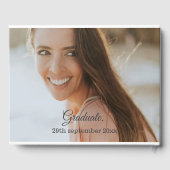 フォトモダン金ゴールドフォトパーソナルパーティーゲスト ゲストブック (裏面)