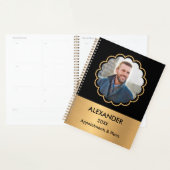 フォトモダン金ゴールドブラックのパーソナエレガントライズ プランナー手帳 (ディスプレー)