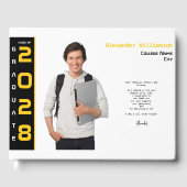 フォトモダン金ゴールドブラック卒業 ゲストブック (正面)