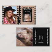 フォトモデルまたはアクターのヘッドショット 名刺 (正面/裏面)