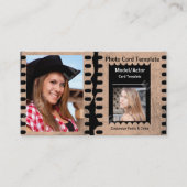 フォトモデルまたはアクターのヘッドショット 名刺 (正面)