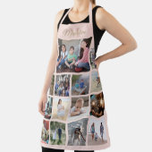 フォトモノグラムのコラージパターン赤面ピンク金ゴールド エプロン (インサイチュ)