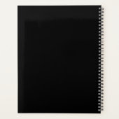 フォトモノグラムの白黒アーティストのカレンダー プランナー手帳 (裏面)