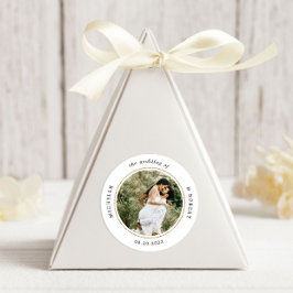 フォトモノグラムエレガントな結婚式 ラウンドシール