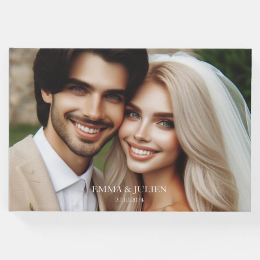 フォトモノグラムエレガントダスティブルーゲストブック ゲストブック (正面)