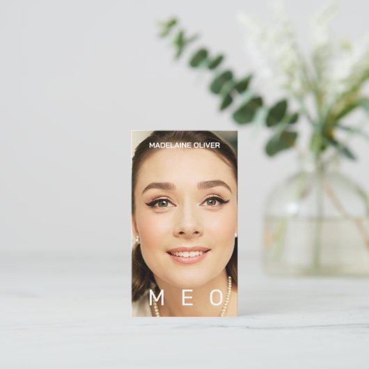 フォトモノグラムシンプルエレガント名刺 名刺 (スタンド正面)