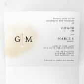 フォトモノグラムバイリンガル結婚式招待状 三つ折り招待状 (内部最初)