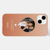 フォトモノグラムロマンチックなハート結合体 Case-Mate iPhoneケース (裏面 (横))