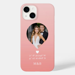 フォトモノグラムロマンチックなハートCoodinates モダン Case-Mate iPhone 14ケース