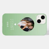 フォトモノグラムロマンチックなハートCoodinates モダン Case-Mate iPhoneケース (裏面 (横))