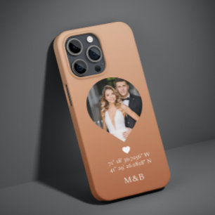 フォトモノグラムロマンチックなハートCoodinates モダン Case-Mate iPhone 14ケース
